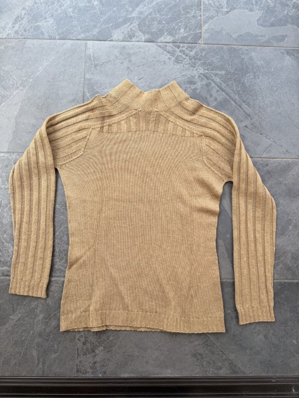 ESCADA vintage Y2K camel brown mock turtleneck sweater XS